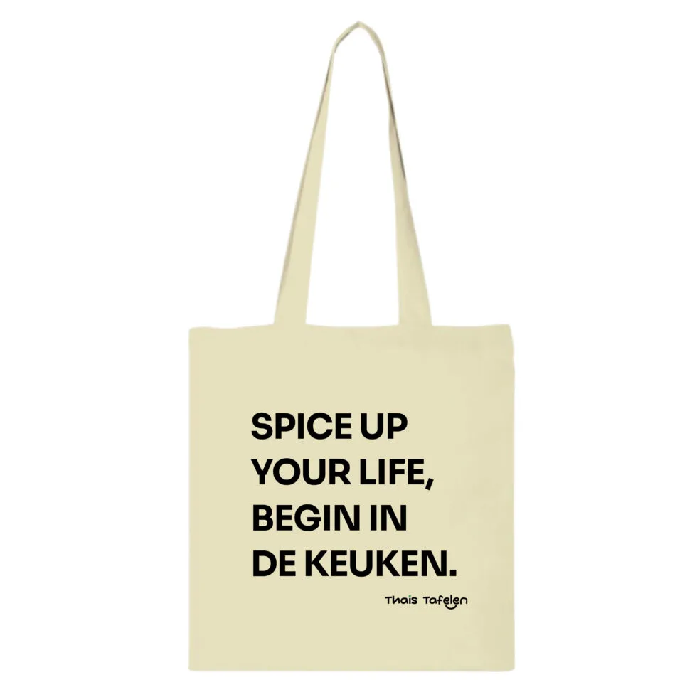 Thais Tafelen Katoenen Tas Spice up your life