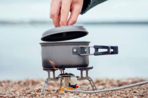 pannetje op camping gaspit